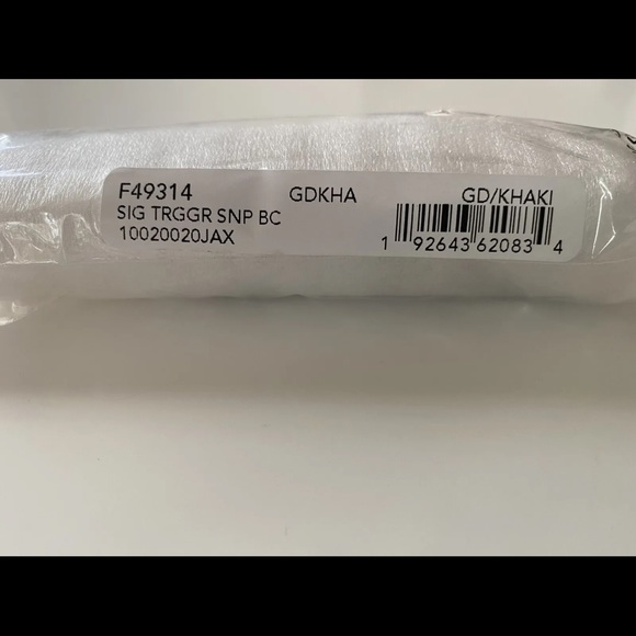 NWT Coach Signature Trigger Snap Bag Charm/Key Ring F49314 Khaki/Gold - Picture 6 of 8